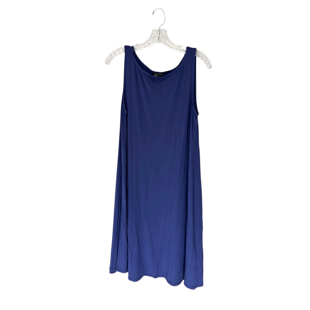 Eileen Fisher Dress Blue Tank Sleeveless Stretch‎ Relaxed Basic Casual Medium